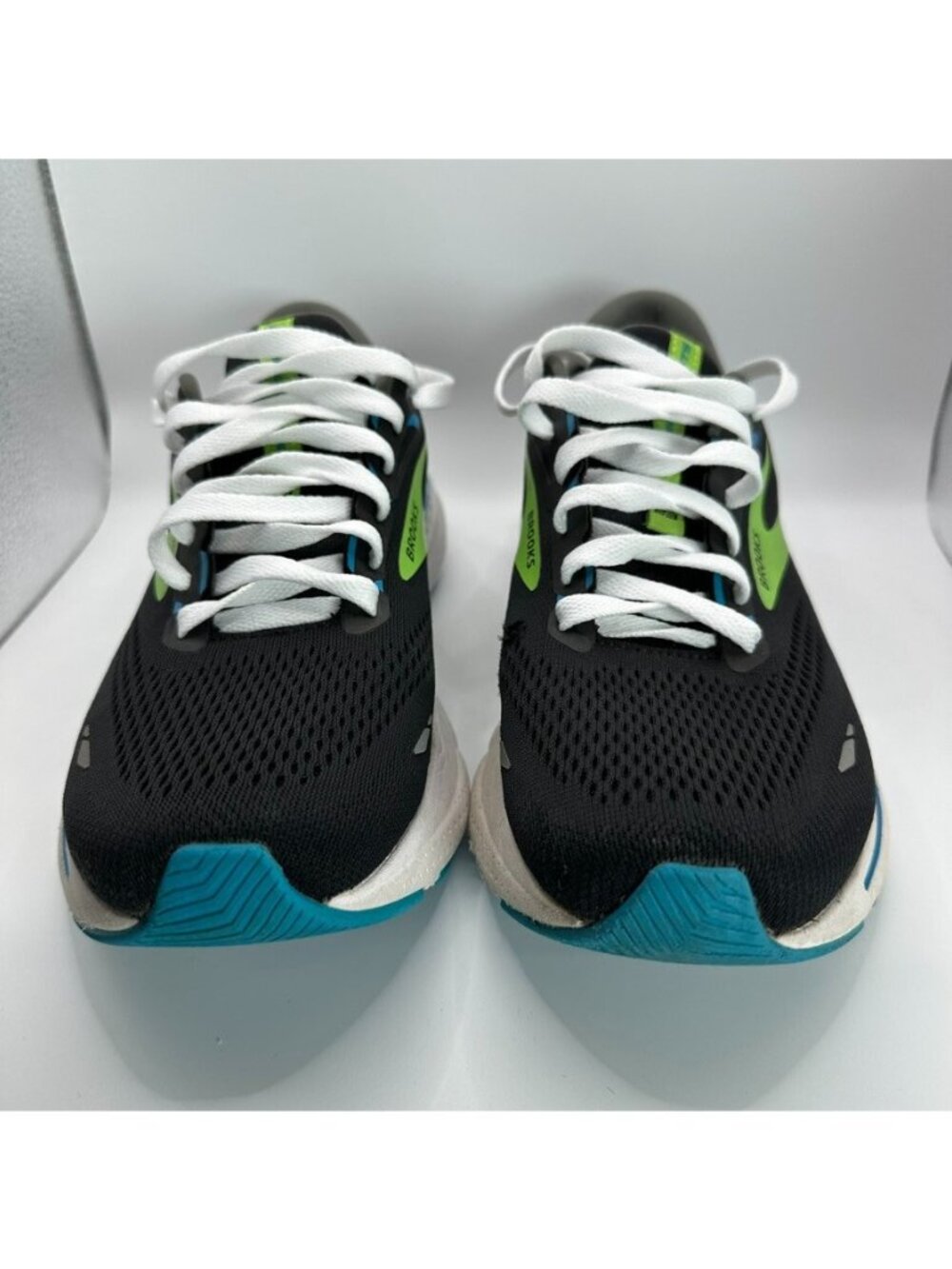 Brooks Adrenaline GTS 23 Shoes Mens Size 9 Black Green Blue Running Cushioned - Picture 3 of 10